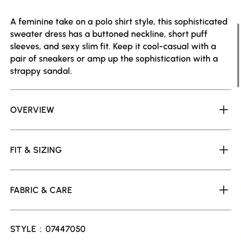 New York & Company Puff-Sleeve Polo Midi Sweater Dress - Picture 6 of 9